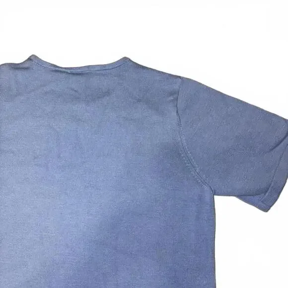 L.L.Bean Women's Size M Reg Light Blue Cotton Top Tshirt Size Medium 1% Elastane - Picture 5 of 5